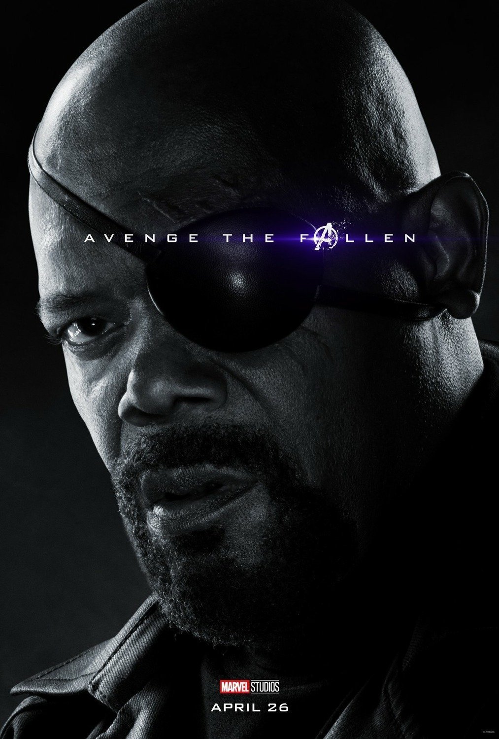 Poster du film Avengers: Endgame avec Nick Fury (Samuel L. Jackson)