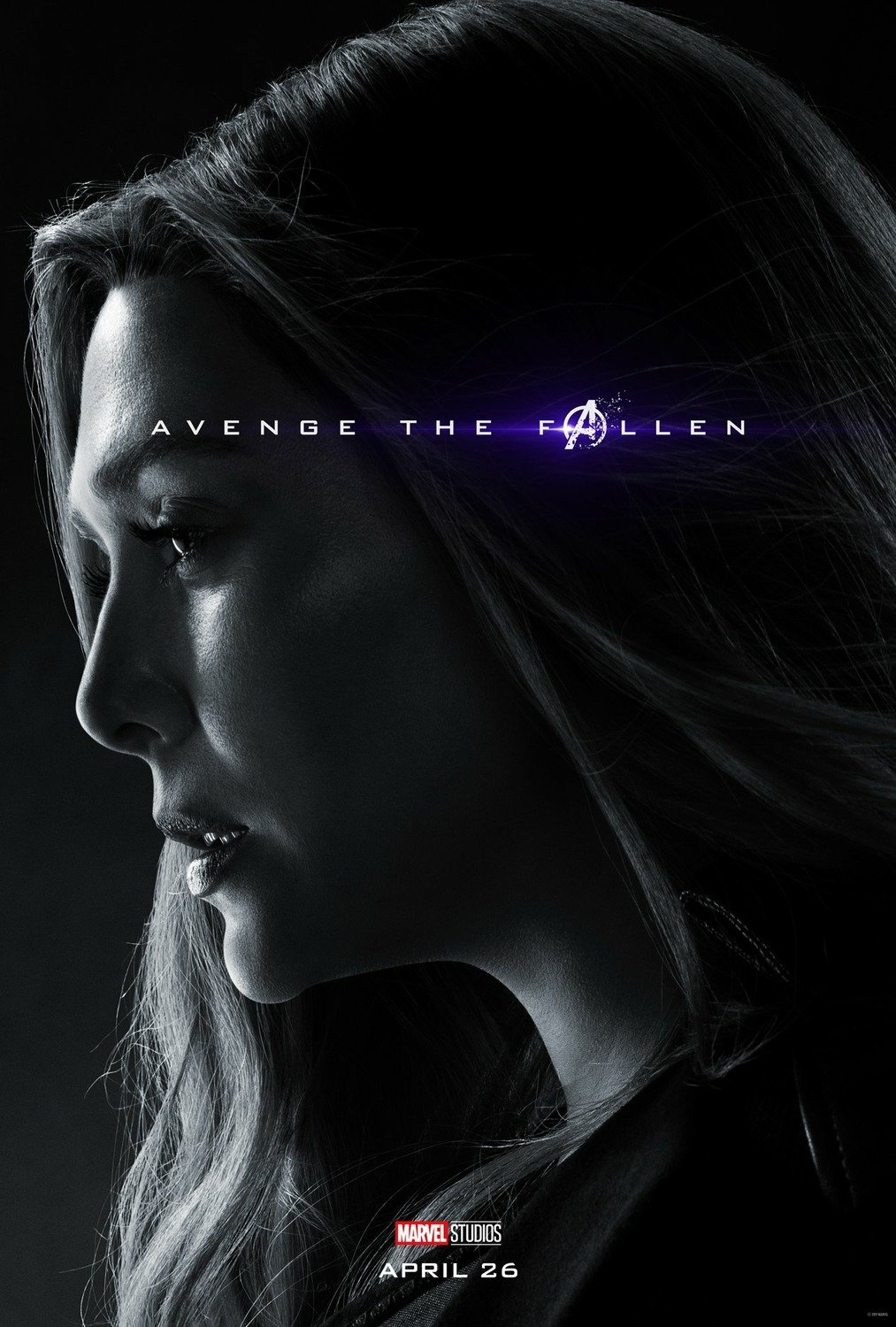 Poster du film Avengers: Endgame avec Scarlet Witch (Elizabeth Olsen)