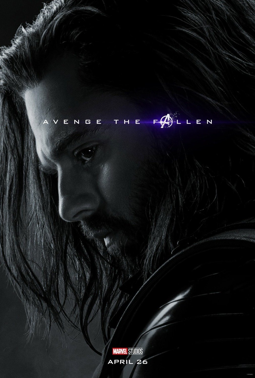 Poster du film Avengers: Endgame avec Winter Soldier (Sebastian Stan)