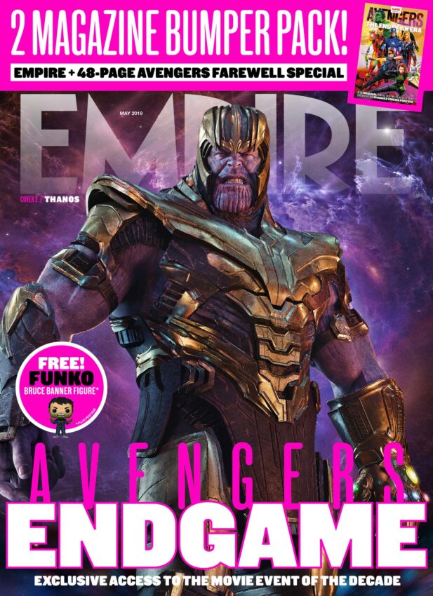 Couverture du magazine Empire dont la Une est consacrée à Avengers: Endgame avec Thanos