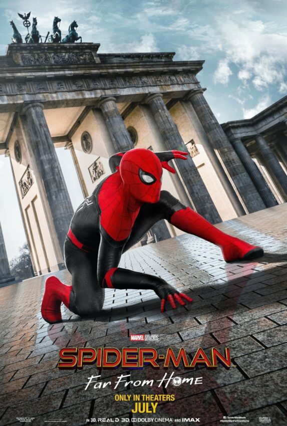 Poster pour le film Spider-Man: Far From Home à Berlin, en Allemagne