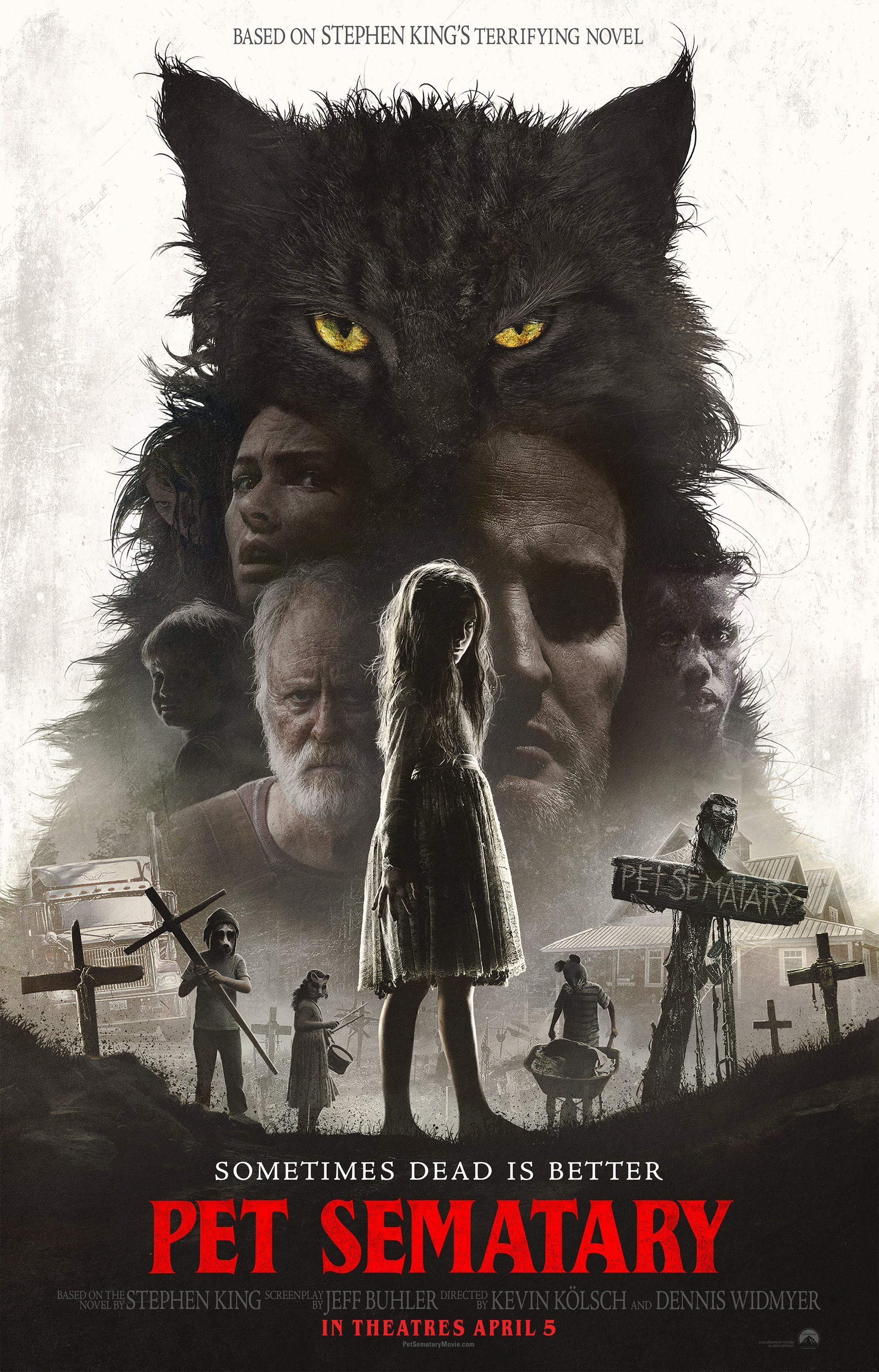 Poster du film Simetierre (2019) réalisé par Kevin Kölsch et Dennis Widmyer avec Jason Clarke, Amy Seimetz, John Lithgow