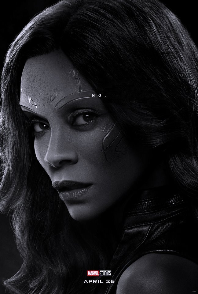 Poster du film Avengers: Endgame avec les derniers mots de Gamora (Zoe Saldana)