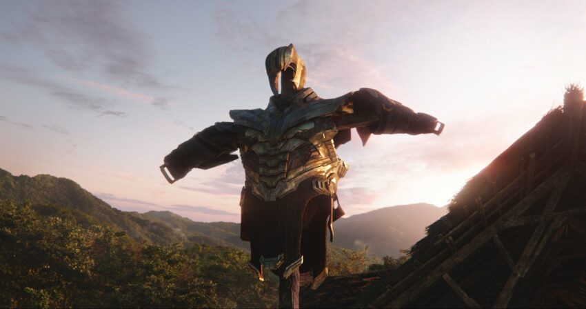 Photo du film Avengers: Endgame avec l'armure de Thanos