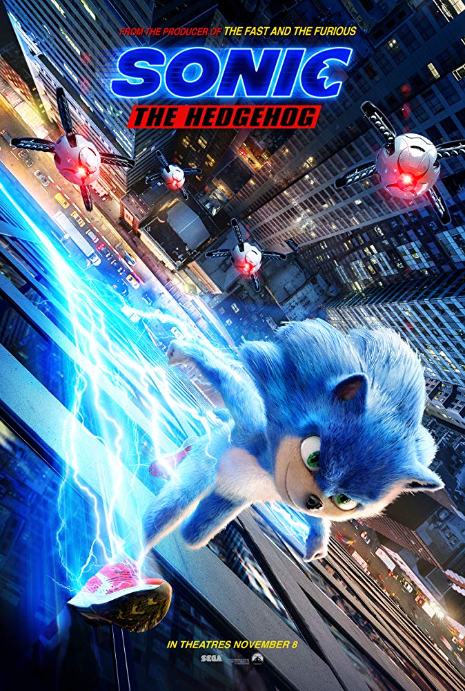 Poster de Sonic, le film (Sonic the Hedgehog en VO) réalisé par Jeff Fowler