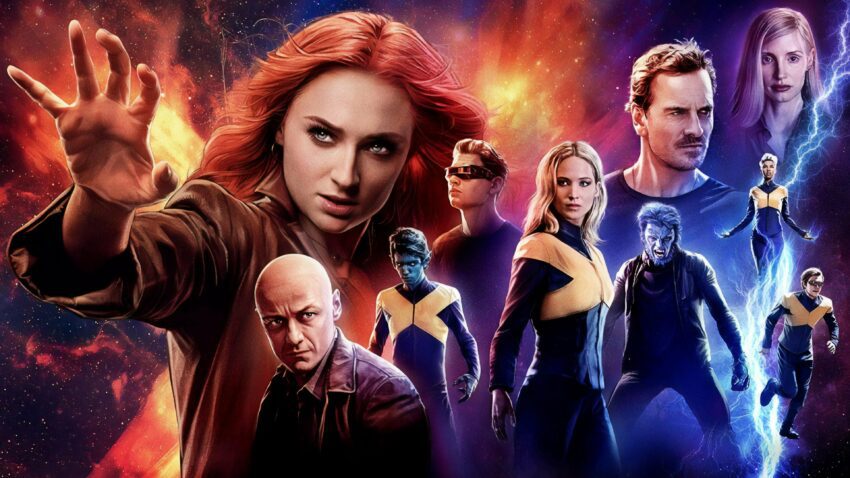 Bannière du film X-Men: Dark Phoenix écrit et réalisé par Simon Kinberg avec le cast
