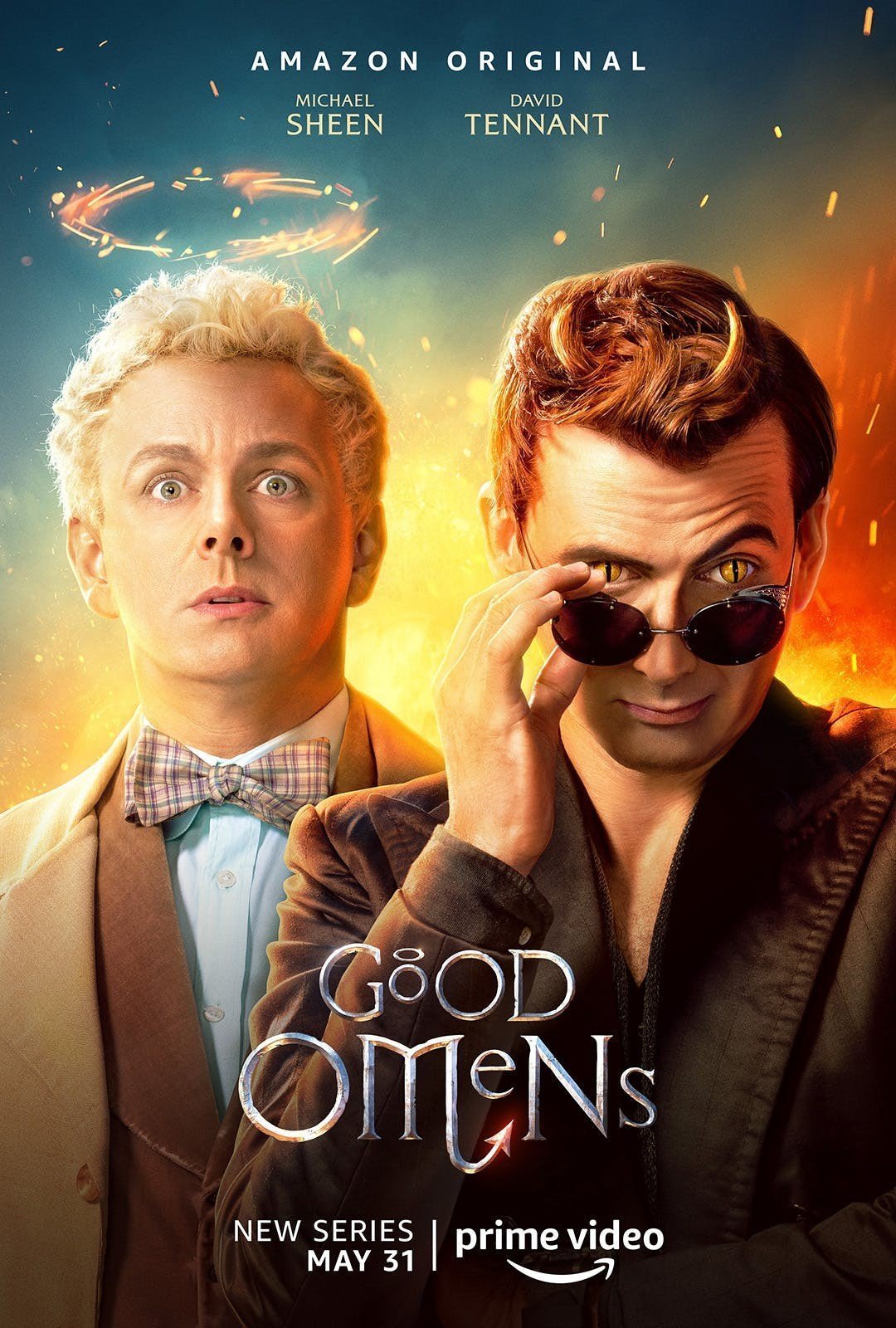 Quatrième poster de la mini-série Good Omens avec Michael Sheen et David Tennant