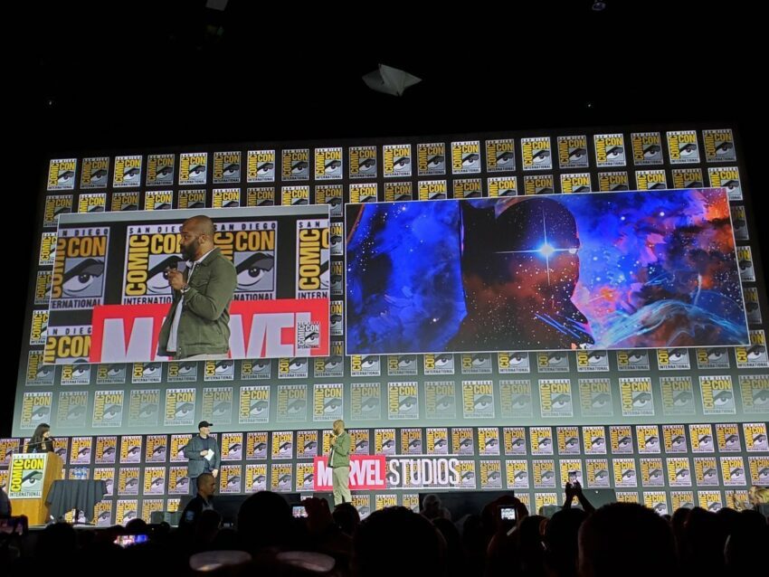 Photo du panel Marvel Studios à la Comic-Con 2019 pour la série What If...? avec Jeffrey Wright en Gardien