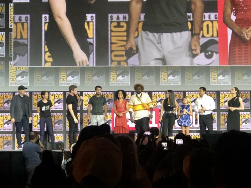 Photo du panel Marvel Studios à la Comic-Con 2019 pour le film Eternals avec le casting complet