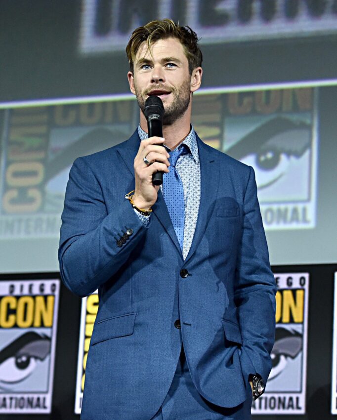 Photo du panel Marvel Studios à la Comic-Con 2019 pour le film Thor: Love and Thunder avec Chris Hemsworth