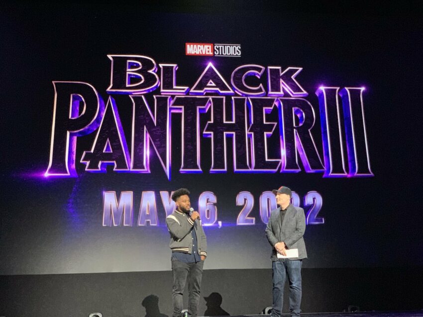 Photo du panel Marvel Studios au D23 pour le film Black Panther 2 avec Ryan Coogler et Kevin Feige