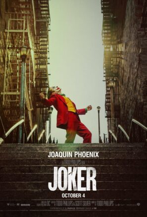 Poster pour le film Joker avec Joaquin Phoenix en train de danser