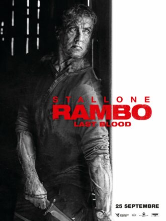 Affiche française du film Rambo: Last Blood réalisé par Adrian Grunberg avec Sylvester Stallone caché