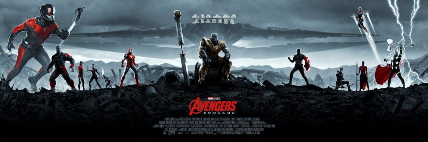 Bannière de la bataille finale du film Avengers: Endgame par l'artiste Matt Ferguson