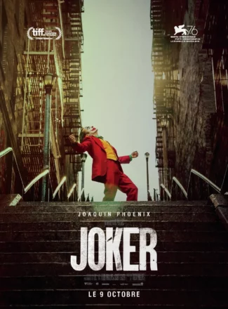 Affiche française pour le film Joker réalisé par Todd Phillips avec Joaquin Phoenix.