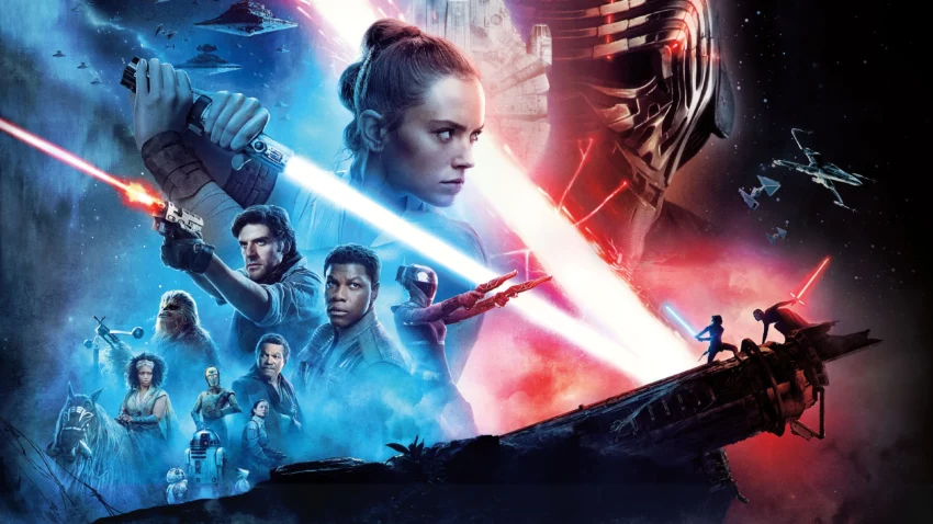 Bannière du film Star Wars : L’Ascension de Skywalker (Star Wars: The Rise of Skywalker en VO).