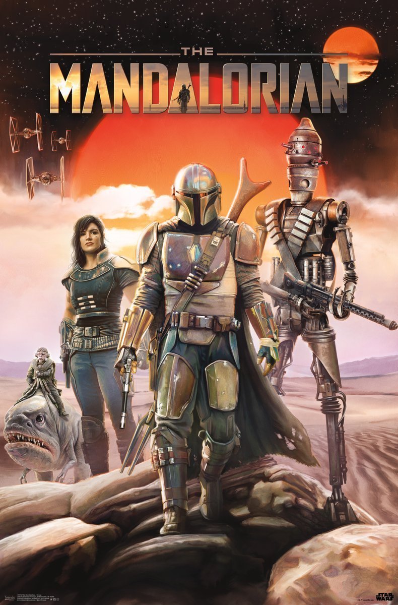Poster pour la première saison de la série Star Wars, The Mandalorian