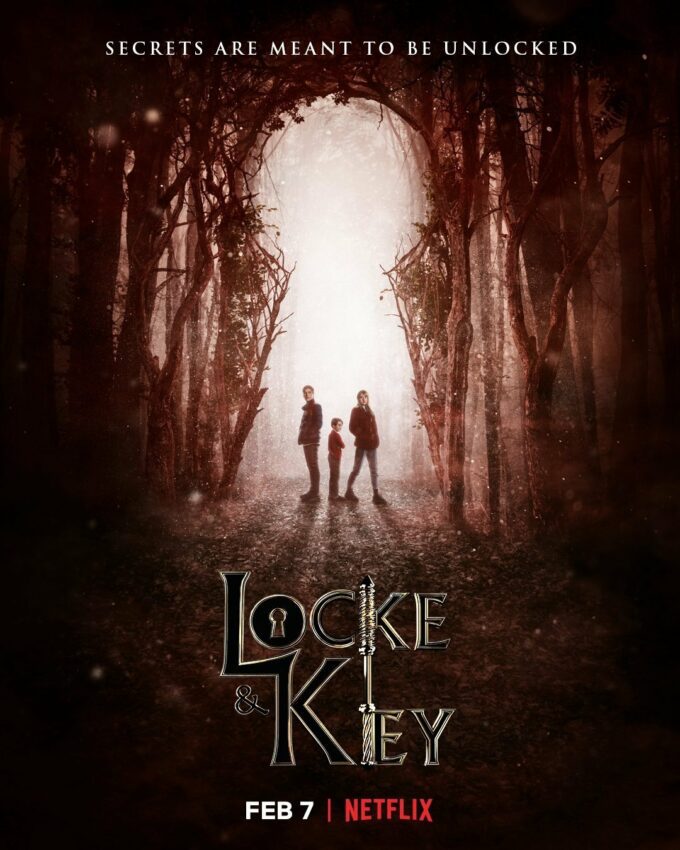 Poster pour la série Netflix, Locke & Key, développée par Carlton Cuse, Aron Eli Coleite et Meredith Averill