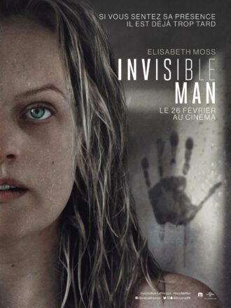 Affiche française du film Invisible Man écrit et réalisé par Leigh Whannell avec Elisabeth Moss