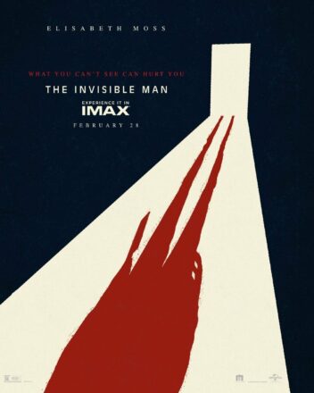 Poster IMAX du film Invisible Man écrit et réalisé par Leigh Whannell