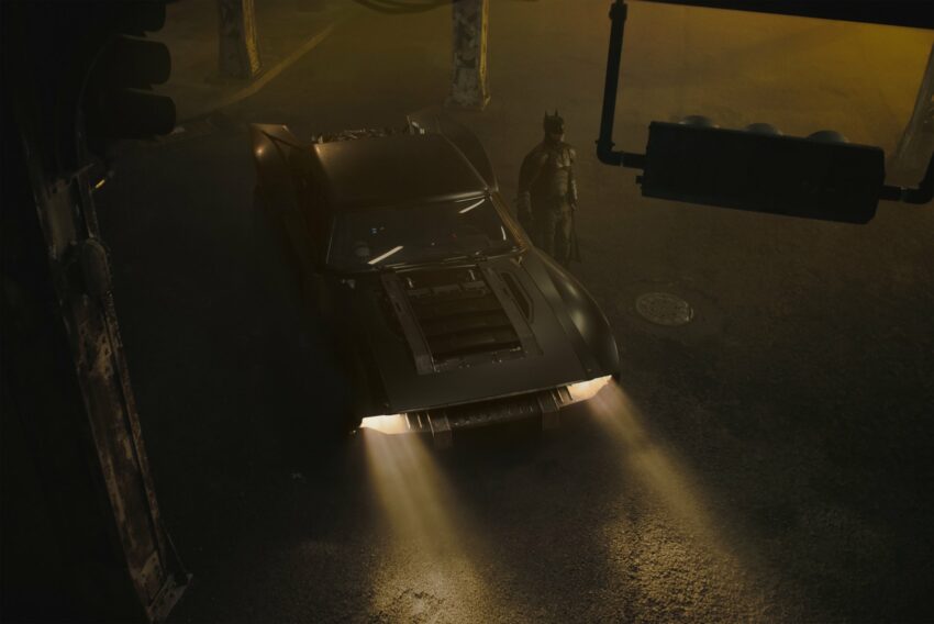 Photo de la Batmobile avec Robert Pattinson pour le film The Batman
