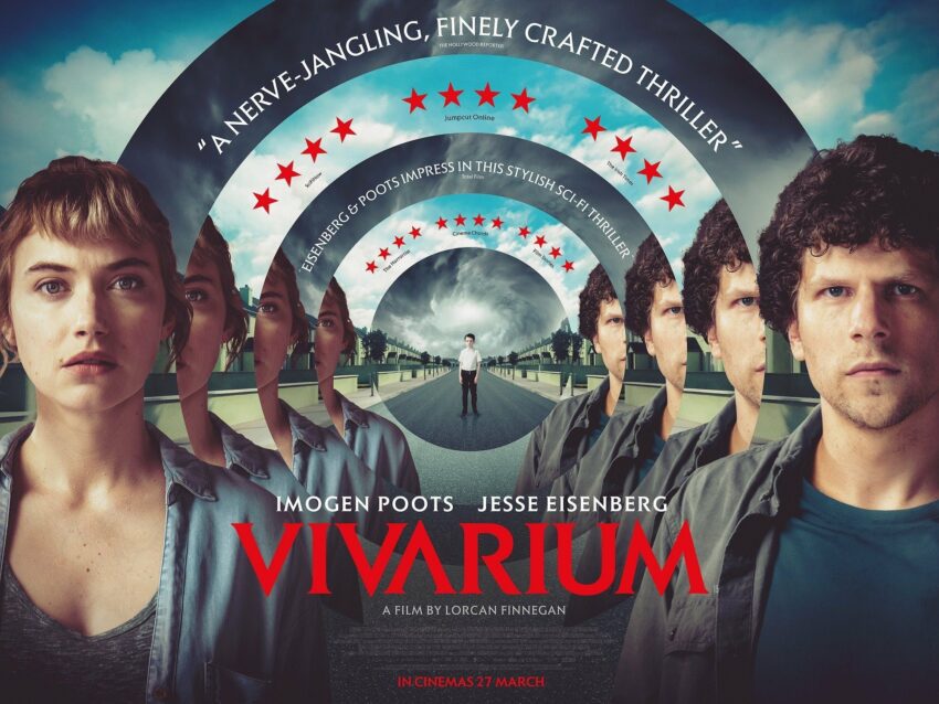 Bannière du film Vivarium réalisé par Lorcan Finnegan avec Imogen Poots et Jesse Eisenberg