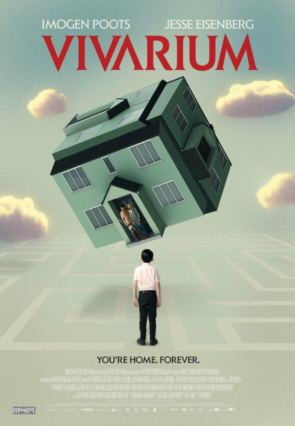 Poster du film Vivarium réalisé par Lorcan Finnegan avec Imogen Poots et Jesse Eisenberg