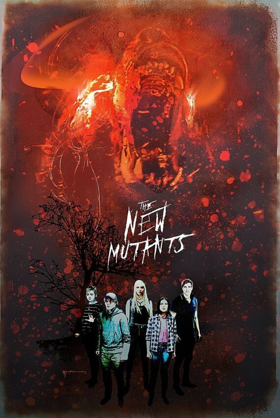Poster de Bill Sienkiewicz pour le film Les Nouveaux Mutants dévoilé à la Comic-Con@Home