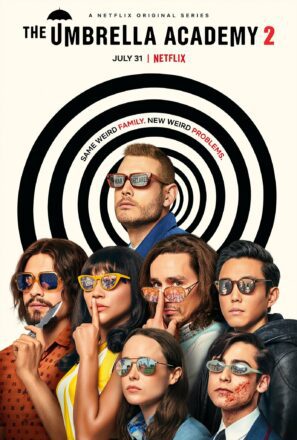 Poster de la saison 2 de la série Netflix, Umbrella Academy