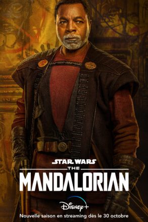 Affiche française de la deuxième saison de la série Star Wars pour Disney+, The Mandalorian, avec Carl Weathers (Greef Karga)