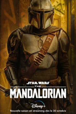 Affiche française de la deuxième saison de la série Star Wars pour Disney+, The Mandalorian, avec Pedro Pascal