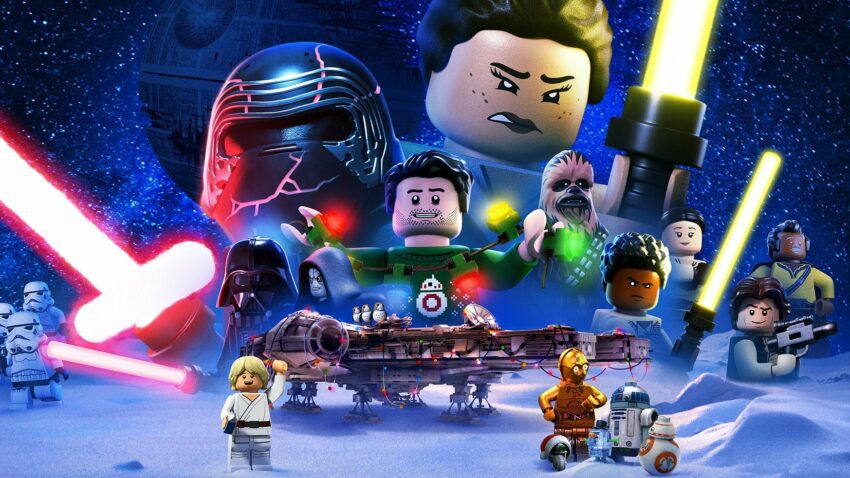 Bannière du film Disney+, LEGO Star Wars : Joyeuses Fêtes, réalisé par Ken Cunningham