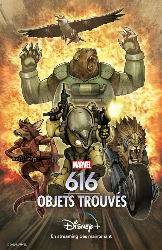 Affiche française de l'épisode Objets trouvés de la série documentaire Disney+, Marvel 616