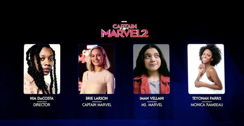 Annonce casting pour le film Marvel Studios, Captain Marvel 2, réalisé par Nia DaCosta avec Brie Larson, Iman Vellani et Teyonah Parris
