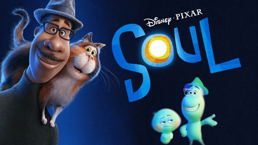 Bannière du film Pixar pour Disney+, Soul, réalisé par Pete Docter et Kemp Powers