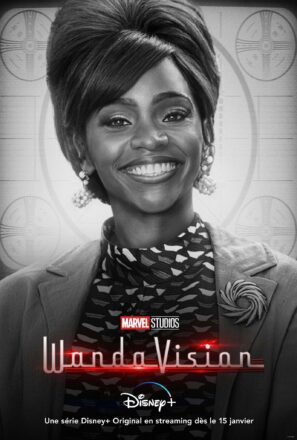 Affiche pour la série Marvel Studios prévue sur Disney+, WandaVision, avec Teyonah Parris (Géraldine)