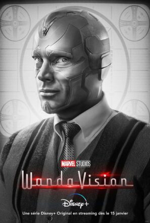 Affiche pour la série Marvel Studios prévue sur Disney+, WandaVision, avec Paul Bettany (Vision)