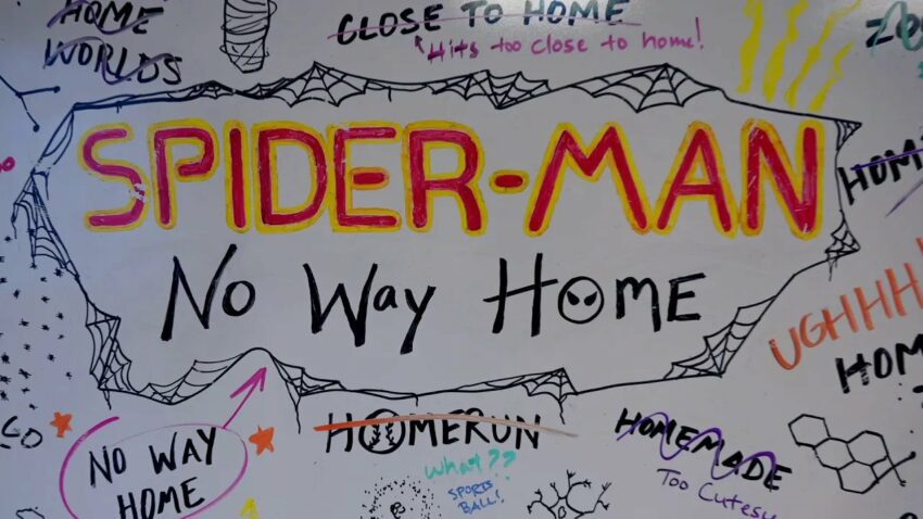 Logo du film Spider-Man: No Way Home tiré de la vidéo dévoilant le titre