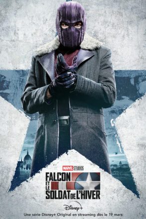 Affiche de la série Marvel Studios, Falcon et le Soldat de l’Hiver, avec Helmut Zemo (Daniel Brühl)