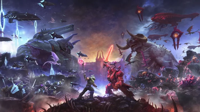 Image du jeu vidéo Doom Eternal: The Ancient Gods développé par id Software et édité par Bethesda Softworks.