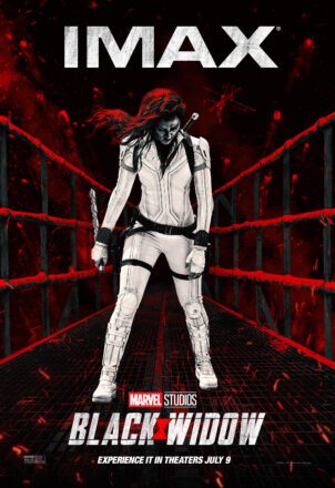 Poster IMAX pour le film Black Widow avec Scarlett Johansson