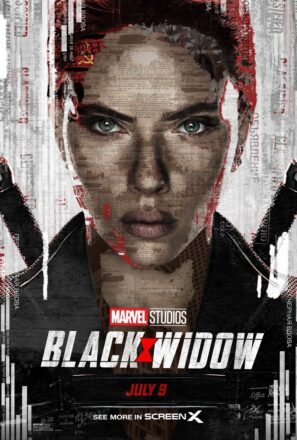 Poster ScreenX pour le film Black Widow avec Scarlett Johansson