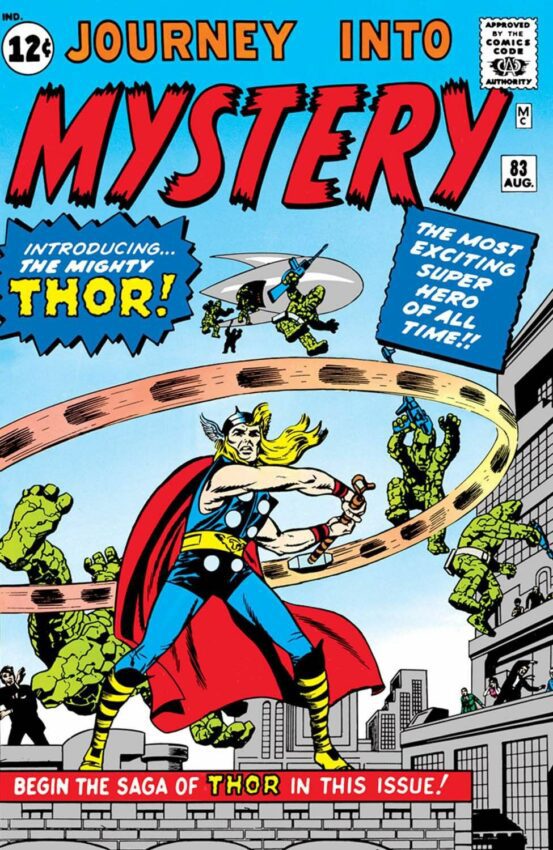 Couverture du comic Journey into Mystery #83 marquant la première apparition de Thor (Marvel Comics)