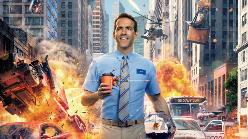 Bannière du film Free Player réalisé par Shawn Levy, d’après un scénario de Matt Lieberman et Zak Penn avec Ryan Reynolds.
