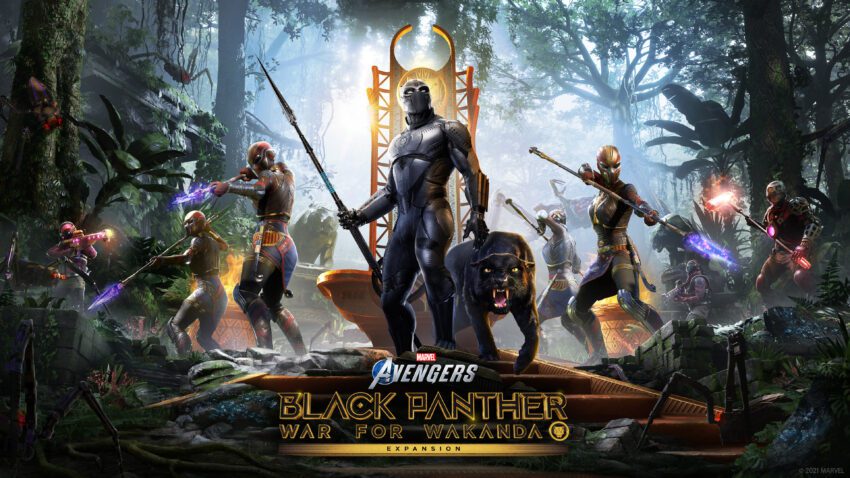 Bannière pour le jeu vidéo Marvel’s Avengers : Black Panther – La guerre pour le Wakanda