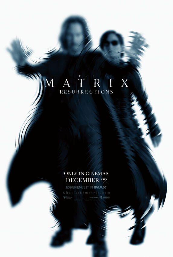 Deuxième poster du film Matrix Resurrections réalisé par Lana Wachowski, d’après un scénario de Lana Wachowski & David Mitchell & Aleksandar Hemon, avec Keanu Reeves et Carrie-Anne Moss