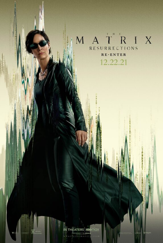 Poster du film Matrix Resurrections réalisé par Lana Wachowski avec Carrie-Anne Moss (Trinity)