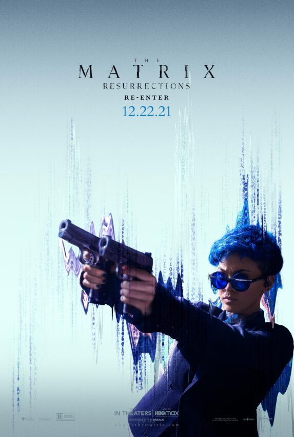 Poster du film Matrix Resurrections réalisé par Lana Wachowski avec Jessica Henwick (Bugs)