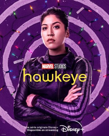 Affiche de la série Hawkeye créée par Jonathan Igla avec Alaqua Cox (Maya Lopez)