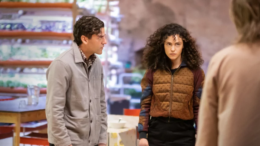 Photo du deuxième épisode de la série Marvel Studios pour Disney+, Moon Knight, créée par Jeremy Slater, avec Oscar Isaac et May Calamawy.